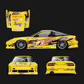 Pre-Cut RC Drift Decal Set Livery High Quality 1/10 Scale Models Jimmy Oaks 180-240SX