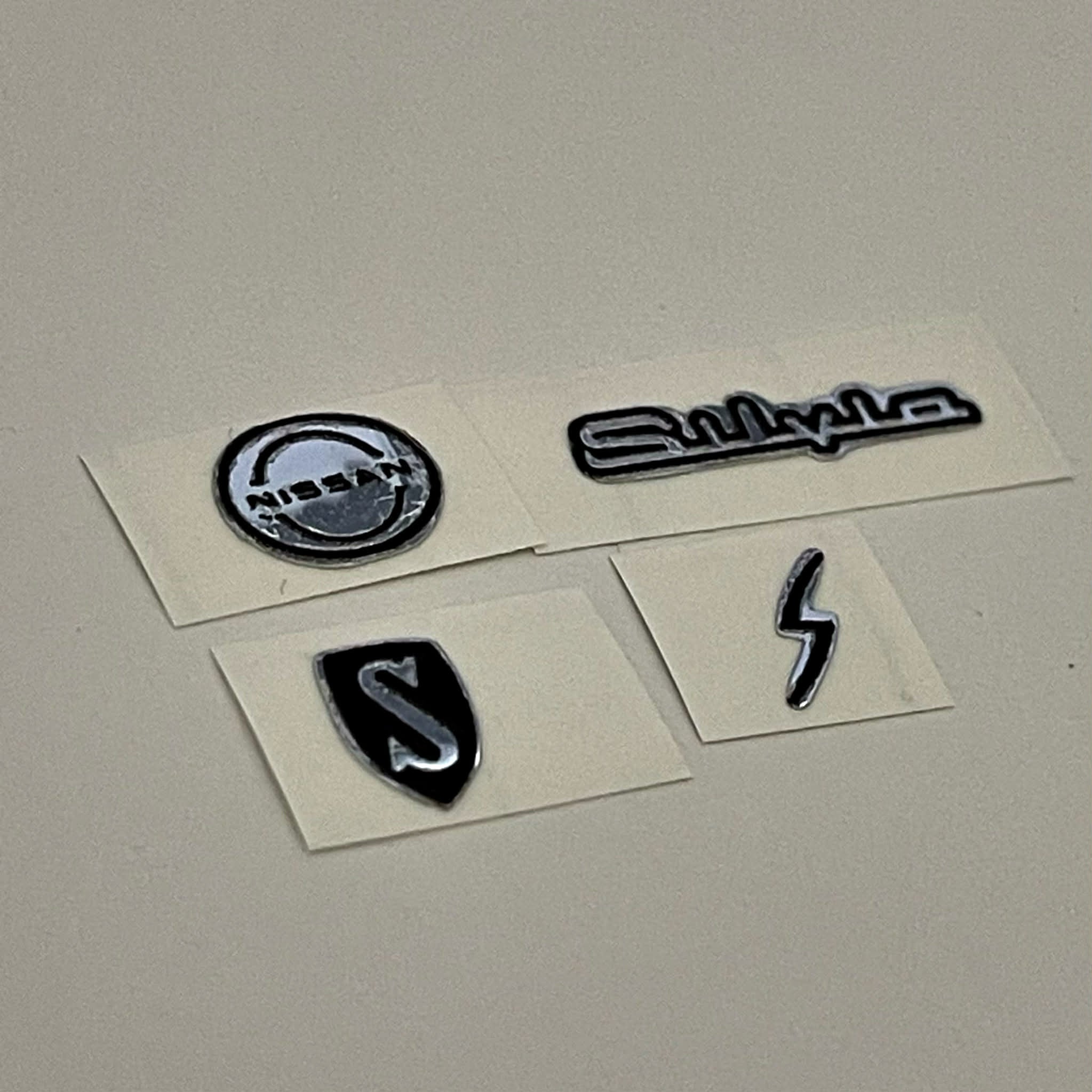 RC Scale Model Badges - 3D Decals with Chrome for 1:10 Silvia S Chassis