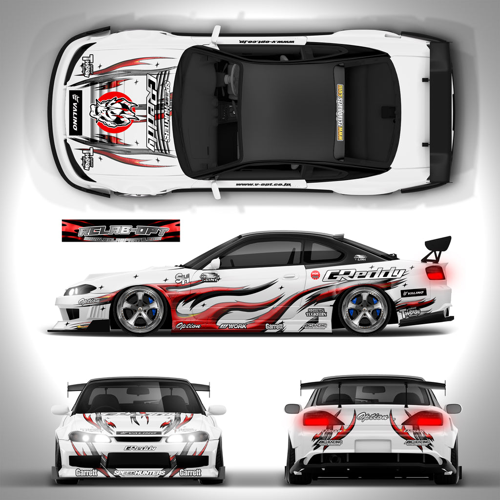 RC Car Livery - 2026 Street Drift Nissan Silvia S15 OriginLabo/D-max Silverfang RED