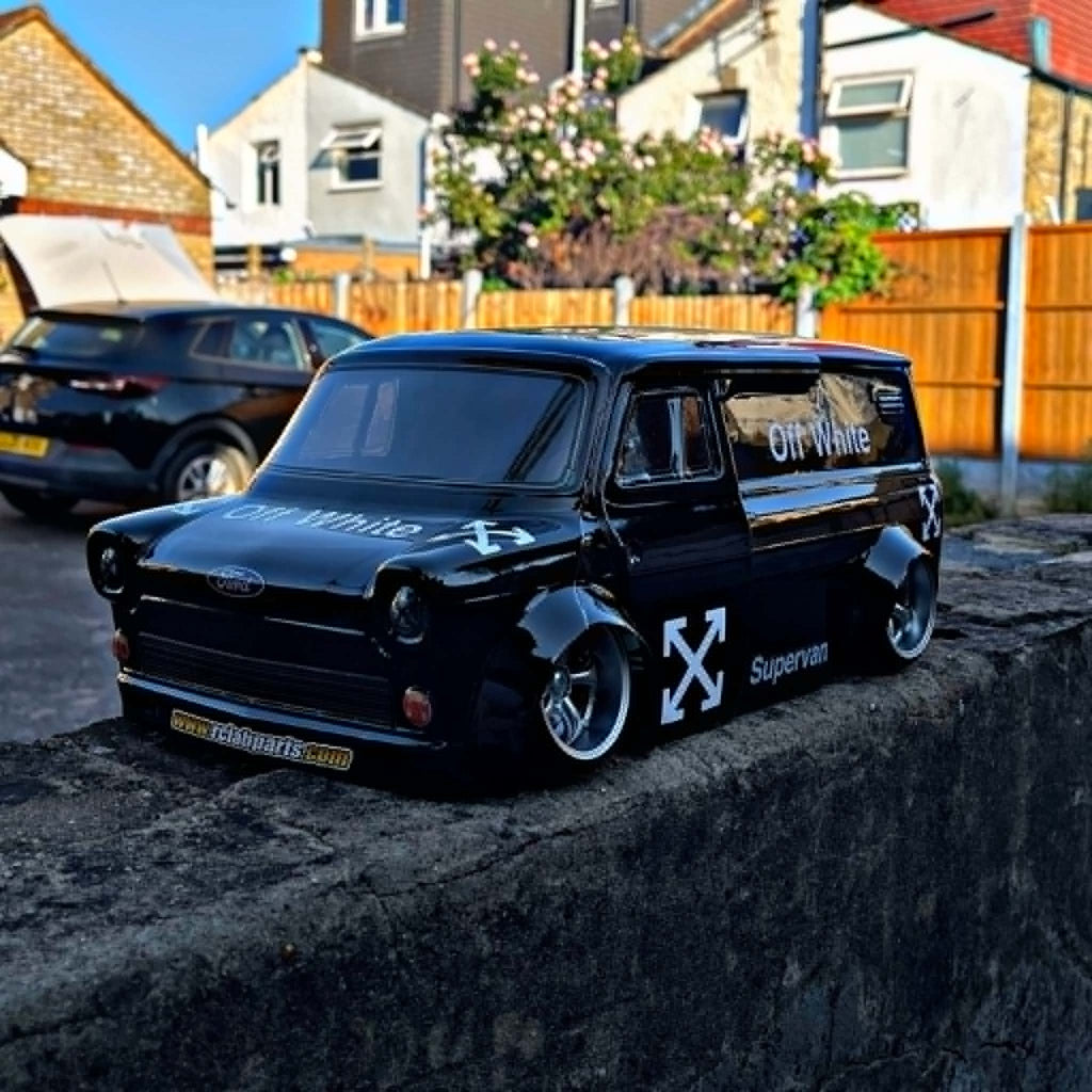 NEW! TEAM-C Supervan FORD Black with Off-White Livery, Pre-Painted