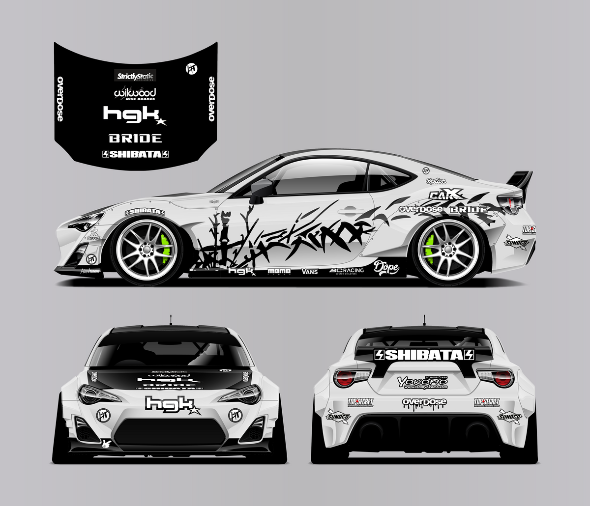Pre-Cut Bamboo Lab Drift Livery Decal Kit - 1:24 Scale