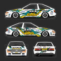 Pre-Cut Trueno AE86 RC Drift Livery Decal Kit - Inspired by HKS Genki