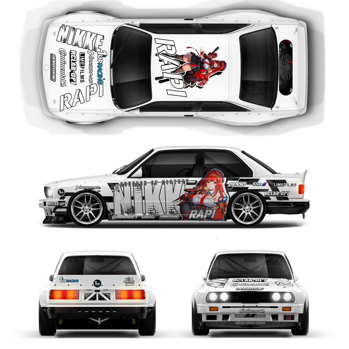 Pre-Cut RC Drift Decal Set Livery High Quality 1/10 Scale Models Nikke Rapi