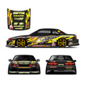 Pre-Cut Silvia PS13 RC Drift Livery Decal Kit - Inspired by Jimmy Oaks