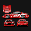 Pre-Cut Silvia S15 RC Drift Livery Decal Kit - Animal Flame