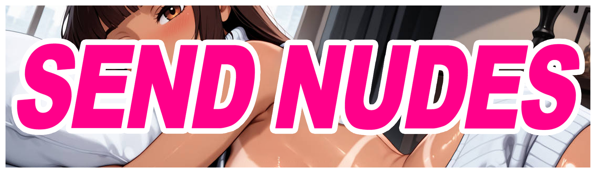 SEND NU*ES Slap Sticker 165x48mm - Automotive Vinyl, JDM
