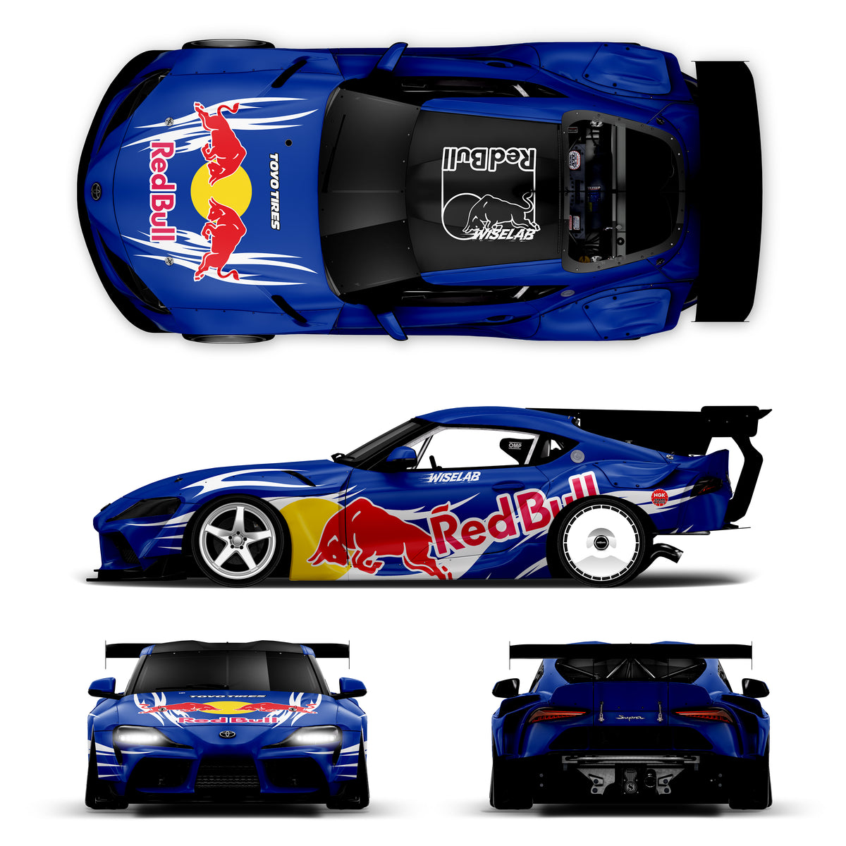 Pre-Cut Bull A90 2026 Drift Livery Decal Kit - 1:24 Scale