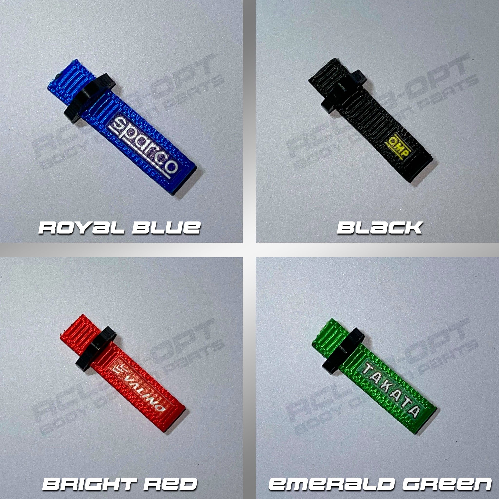 RCLAB-OPT Tow Strap Set 2pcs - For Body Shells 1/10 Scale Accessories