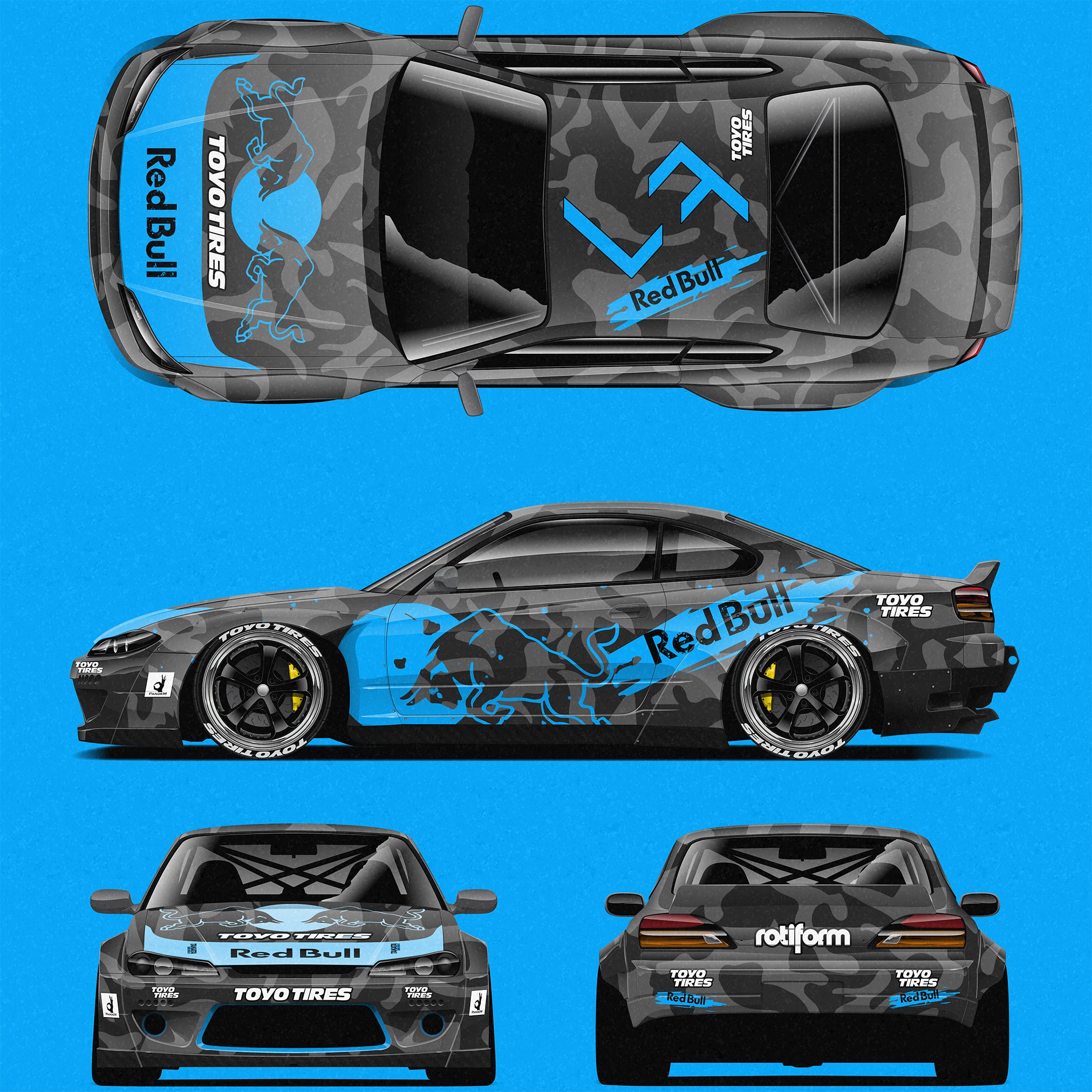 Vinyl Livery Maskings for Paint Jobs 1:10 Scale